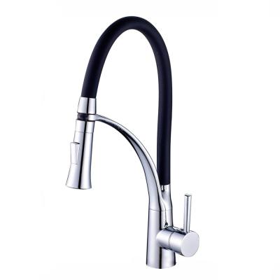 China Thermostatic Pull Out Kitchen Faucet FLG Factory Price Black American Standard Kitchen Faucet for sale