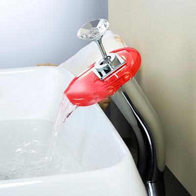 China High Quality Waterfall Faucets Color Changing Metered Bathroom LED Faucet for sale