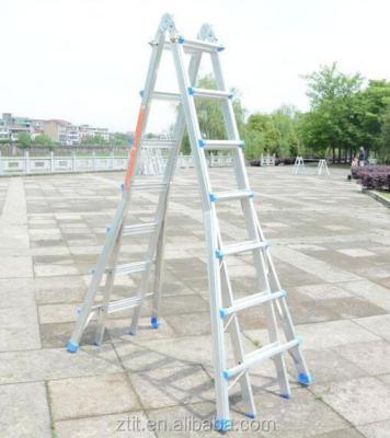 China Folding Ladders Super High Aluminum 4x7 Step Ladder for sale