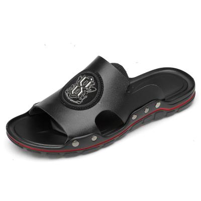 China Other Genuine Leather Non-slip Slippers Men Beach Flip Flops Comfortable Summer Shoes Men Classics Casual Home Slipper Plus Size 39-49 for sale