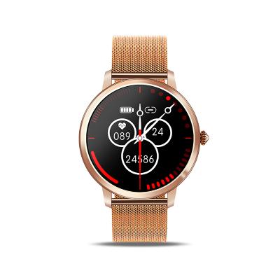 China NEW touch screen smart watch for woman with full touch screen heart rate blood pressure detection BLE 5.0 round lady relogio smartwatch k20 for sale