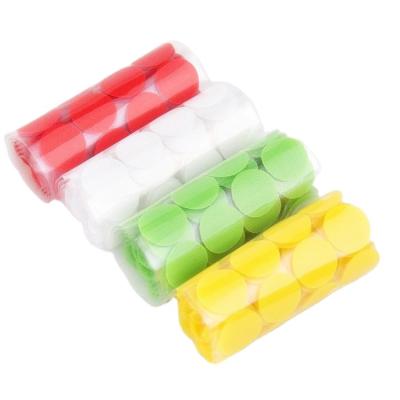 China 15 mm Elastic Circle Hook and Loop Dots Strong Glue Adhesive Hook Red, Green, Blue, Yellow Adhesive Spots for sale