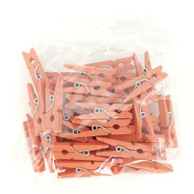 China Europe Colorful Wooden Peg 45MM Pinzas De Ropa Pequenas Clothespin Hanging Clip Wholesale For Photo Wall Decoration for sale