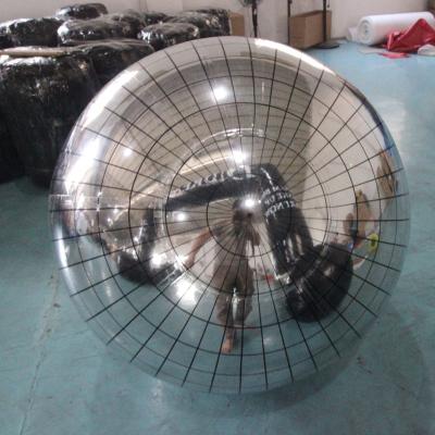 China Custom Printing Decoration Party Disco Hanging PVC Mirror Ball Inflatable Silver Mirror Ball Balloon for sale