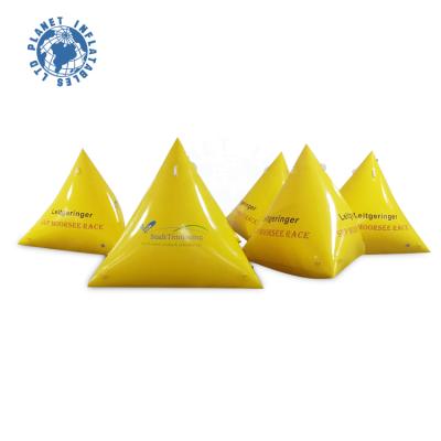 China Promotion Water Race Floating Inflatable Yellow Marker Beacon Water Mark Beacon For Triathlon for sale