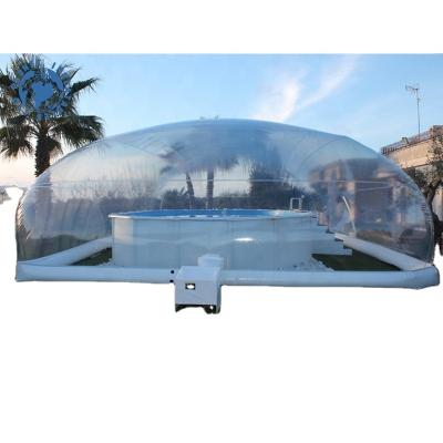 China 0.9mm PVC Tarpaulin + 1.0mm PVC Transparent Swimming Pool Customized Cover Pool / Cubierta Piscina PVC Customized & Accessories Inflatable Pool Dome Cover for sale