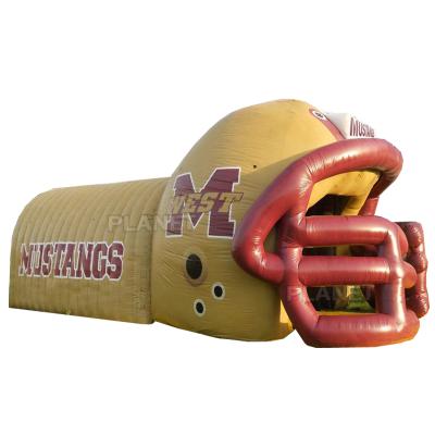 China High Quality PVC Or Oxford Cloth Outdoor Inflatable Football Helmet Tunnel Sport Entrance Tunnel For Event for sale