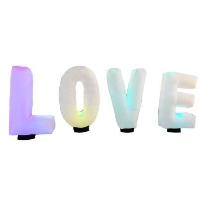 China Guangzhou Factory LED Weeding Lights Lighting Decoration Inflatable Lover Letters For Sale for sale