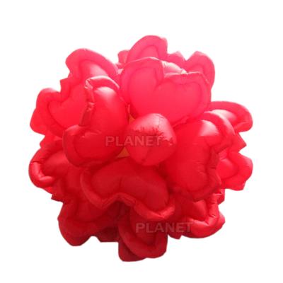 China Led Lighting Decoration During Inflatable Flower Giant Rose Flower For Wedding Customized for sale