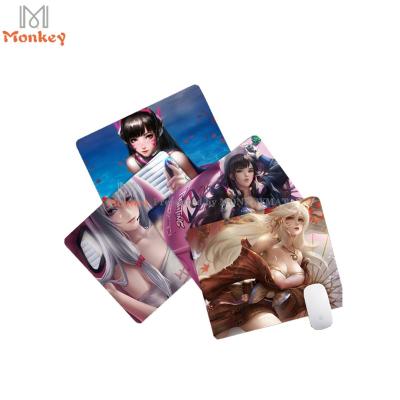 China HEATED MONKEY OEM Design Customized Shape Oppai Mouse Pad Microfiber Mousepad for sale