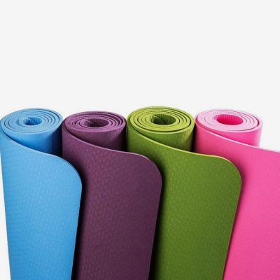 China Custom Organic Foam Tape Logo 6mm Thickness Double Layer Mat Tape Yoga Mat for sale