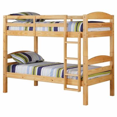 China Durable solid pine wood bunk bed with natural color for sale