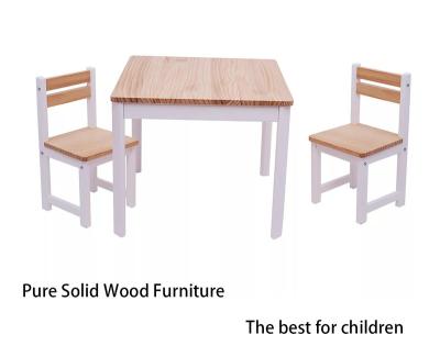 China Eco - Friendly Children Furniture Wooden Kids Preschool Rectangular Table And Chairs for sale