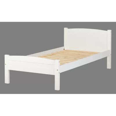 China Easy Assemble Modern Solid Wood Bed Fashion Carved Bed French Bedroom Furniture White Pine Bedroom Kids Solid Wood Bed for sale