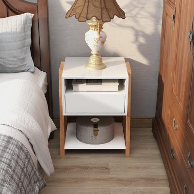 China Convertible Modern smart bedside table luxury furniture bedroom square bedside table drawer cabinet for sale