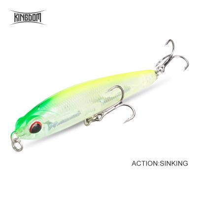 China ABS KINGDOM Fishing Lures Slow Down Pencil Sinking Lure Artificial Baits Flip Fishing Hard Bait Wobblers Fishing Tackle for sale