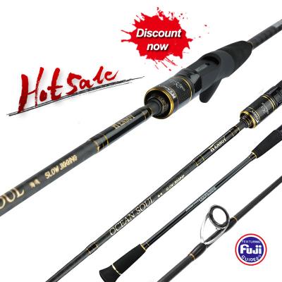 China Bassmaster FUJI Parts Fishing Rod Sea Fishing Lure High Carbon Slow Building Casting Spinning Rod for sale