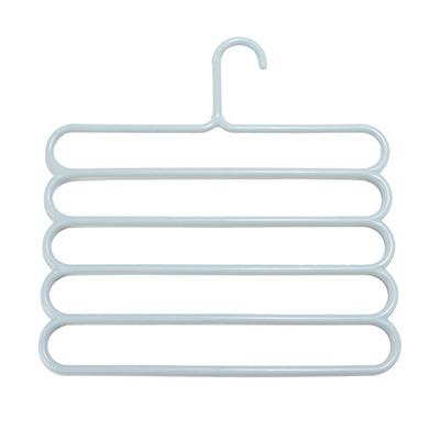 China Good Load-bearing Universal 5-Layer Anti-Slip Pants Hanger Magic Pants Rack Cabinet Space Saving Organizer for sale