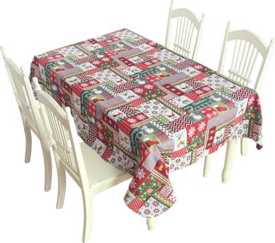 China Oilproof Dining Table Cover Exquisite Printing Jacquard Polyester Tablecloth for sale