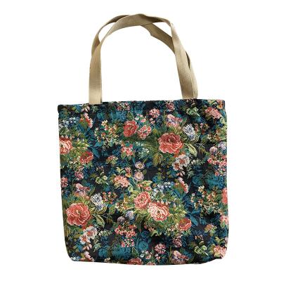 China Jacquard Woven Shopping Bag Beach Bag Woven Tote Bag For Wholesale for sale