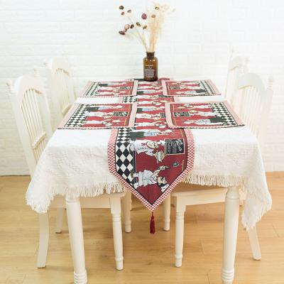 China Red Cooking Table Runners Sales New Online Jacquard Amazon Hot Sales Design for sale