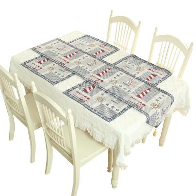 China Wholesale Jacquard Tapestry Ocean Series Table Runners Patterns for sale