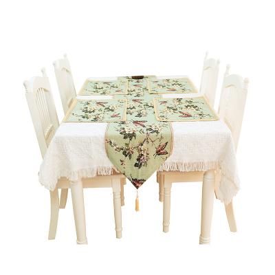 China 2020 Bright Colorful Jacquard Flower And Butterfly Spring Table Runner For Sale for sale