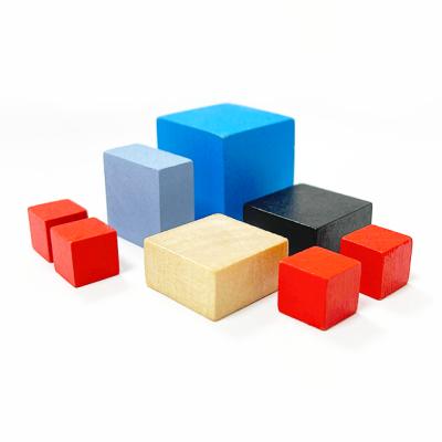 China New Type Durable Attractive Design Kids Game Custom Wooden Crafts Color Wooden Blocks for sale