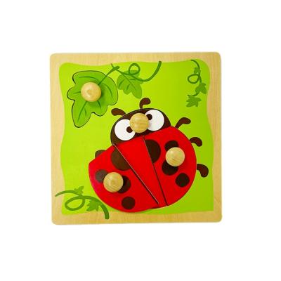 China Durable 3d Cartoon Early Learning Animal Traffic Montessori Mini Wooden Puzzles Games Education Toy For Kids Gifts for sale