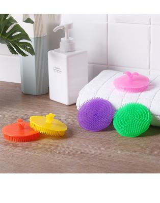 China Around the shampoo 2021 new head massage brush portable clean hair brush silicone for sale