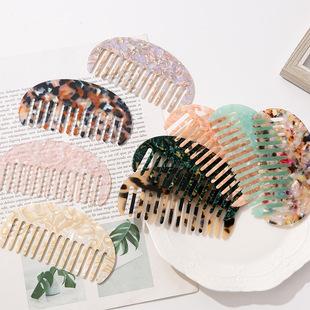 China Home.Hotel.Bathroom.Shower Room Texture Curls Shower Comb Trend Hair Comb Acetate Wide Tooth Comb for sale