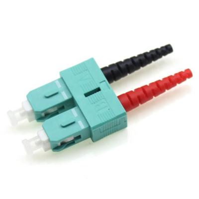 China FTTX OM4 om3 APC fiber optic SM connector sc dx patch cord for sale