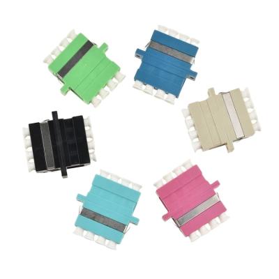 China FTTx Zhejiang Yingfeng Plastic Optical Core APC Adapter SM LC lc/pc 4 Cores Quad Fiber Optic Adapter for sale