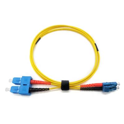 China FTTH LC-SC UPC Singlemode Duplex Fiber Optic Patch Tie / Duplex Fiber Optic Cables for sale