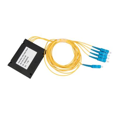 China Gold (Data Center) Supplier Made in China Network Wholesale Test Delivery Yellow Switch 0.2mm SC 1x4 PLC Fiber Optic Fast Fiber Optic Spliter for sale