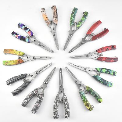 China Wholesale Easy Control Ring Fishing Pliers With Sheath Hook Remover Fishing Accessories for sale