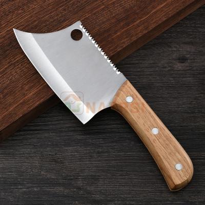 China Wholesale Stocked Stainless Steel Kitchen Knife Cooking Knife With Wooden Handle for sale