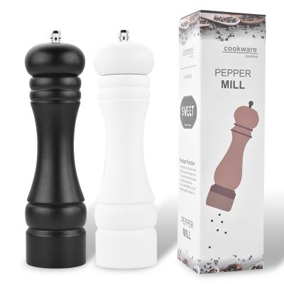 China Viable Wholesale Manual Black and White Pepper Mill Set Nordic Salt and Pepper Grinder for sale