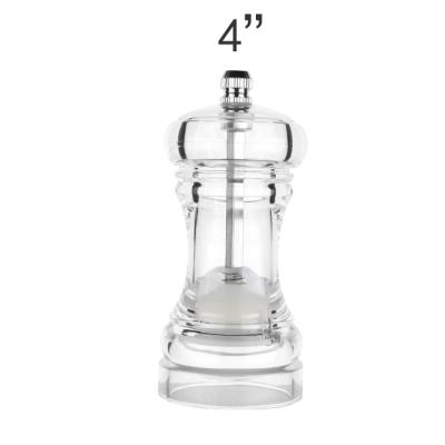 China Viable wholesale manual acrylic mini pepper mill salt and pepper mills for sale