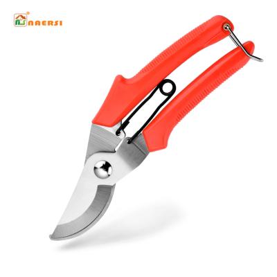 China Anti-Slip Handle Fruit Tree Shears Floral Bonsai Pro Pruner Customized Pruners Curved Blade Garden Scissors for sale