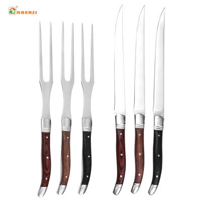 China Viable Wholesale Long Kitchen Meat Split Fork Barbecue Stainless Steel Western Food Fork for sale