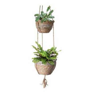 China Sustainable Plant Multi-Floral Plant Storage Basket Straw Natural Woven Pot Woven Basket for sale