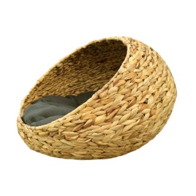 China Sustainable bedcat delivery pet supplieskennelcat litterwater hyacinth weaving roomtoy for sale