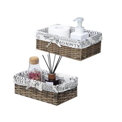 China Viable Multifunctional Bathroom Basket Decorative Finishing Plastic Storage Box for sale