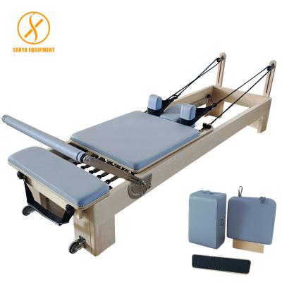 China Fitness room/home Senya factory supply hot sale elian pilates gym/reformer with blue pilates reformer mat yog pilates reformer SY-PL002 for sale