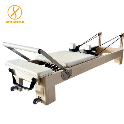 China Senya new design white leather color leekon pilates reformer foldable body gym/alegro fitness room/home factory supply 2 SY-PL002 for sale