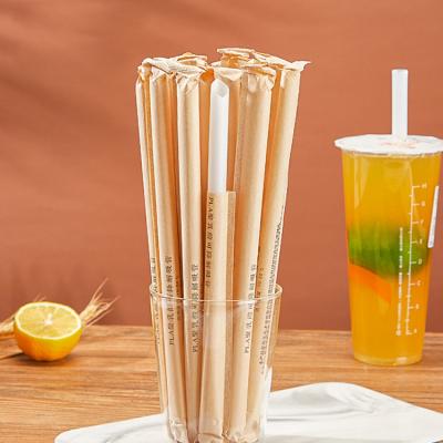 China Wholesale Eco-Friendly PLA Food Grade Natural White Color U Shaped Straw Plastic Drinking Clear Straw Milkshake Straws for sale