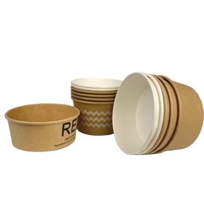 China Hot Sale Recyclable Eco Friendly Packaging Compostable Take Away Disposable Paper Bowl With Plastic Lid for sale