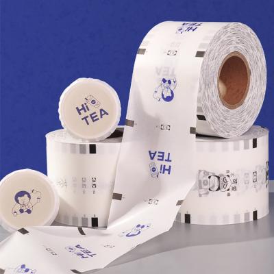 China Custom Printing Disposable Plastic Bubble Tea Cups Sealer Moisture Proof Roll Up Plastic PP Cup Sealing Paper Film for sale