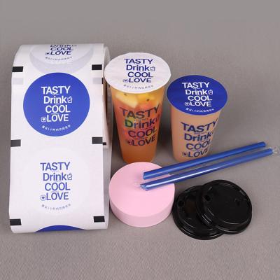 China Customized Waterproof Clear Packaging High Quality Membrane Jelly Moisture Proof Roll Up Plastic Bubble Tea Cup Sealing Film for sale